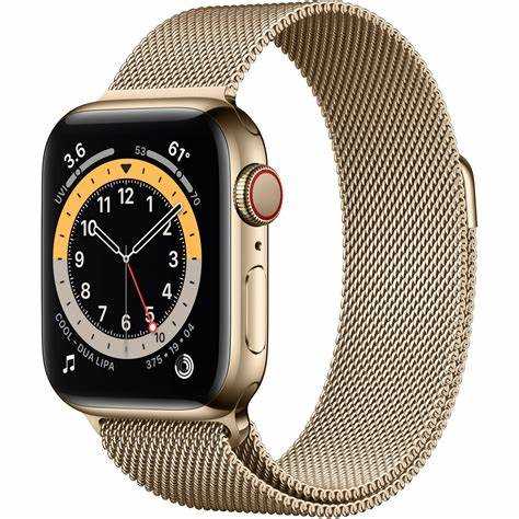 Apple watch with brown band