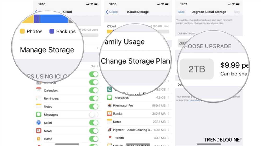 How do you buy more storage on iphone