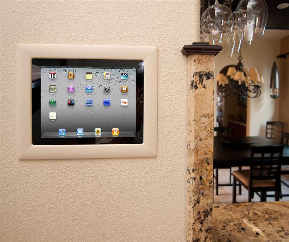 Ipad wall mount with power